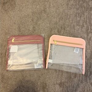 Sly Beauty Transparent Pink and Mauve toiletry/cosmetic Bags